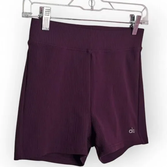 ALO Yoga Women's Athletic Shorts - Dark Purple - Picture 2 of 5